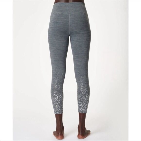 SWEATY BETTY | Blue Terrazzo Placement Disco Metallic 7/8 Leggings Women’s Small - Picture 3 of 13